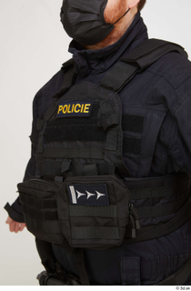 Photos Michael Summers Cop bulletproof vest detail of uniform upper…